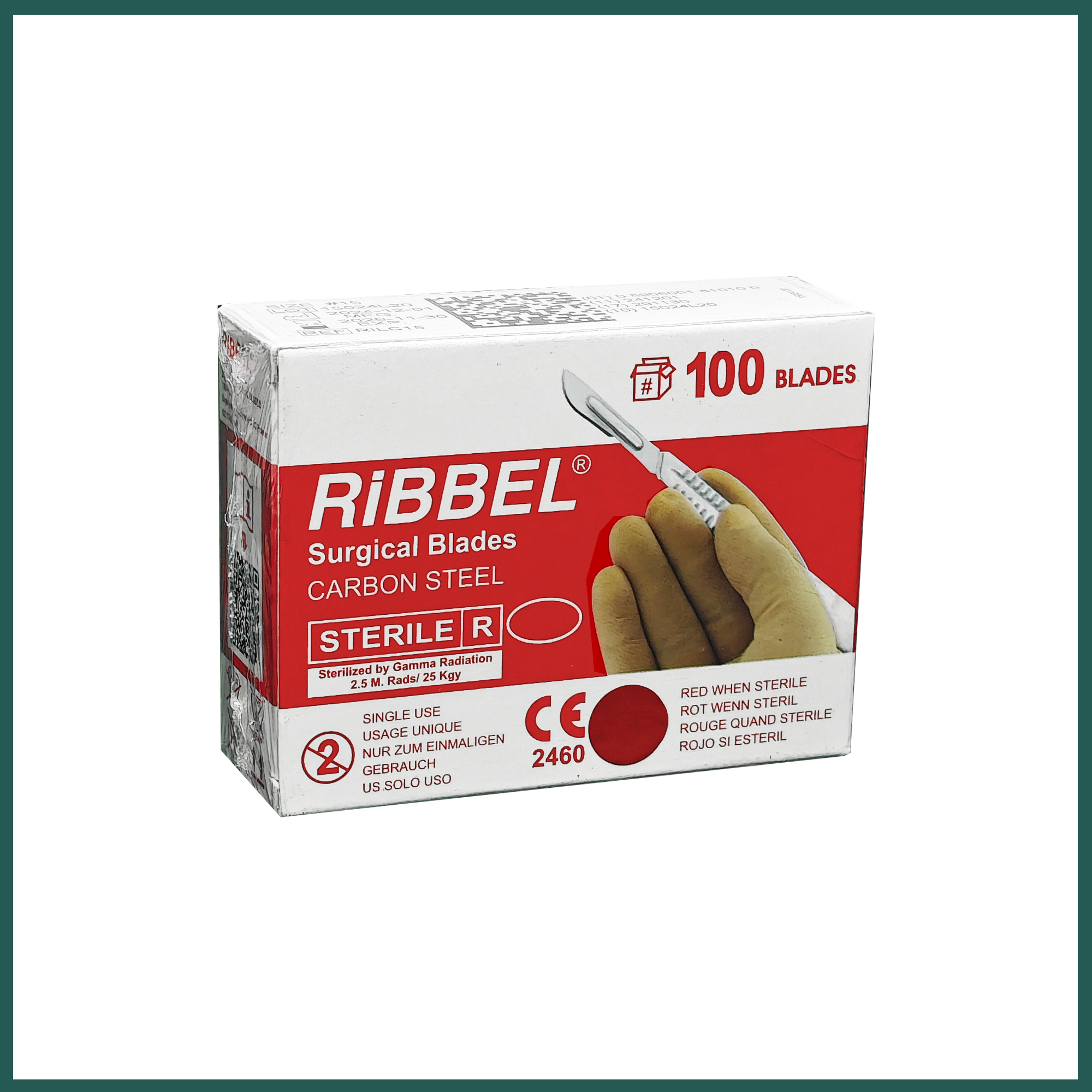 Hojas de Bisturi x100 Ribbel - KIT-VET