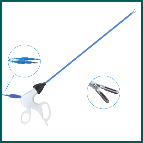 Pinza laparoscopia con mandibula grassping