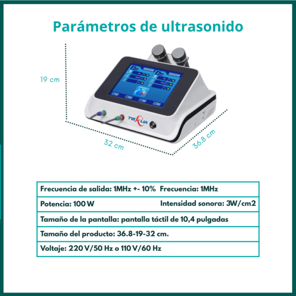Equipo de terapia ultrasonica veterinario